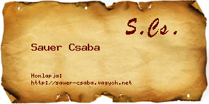 Sauer Csaba névjegykártya